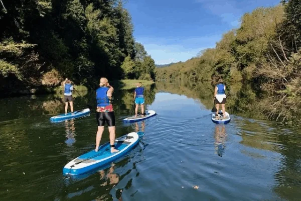 People Kayaking on the river