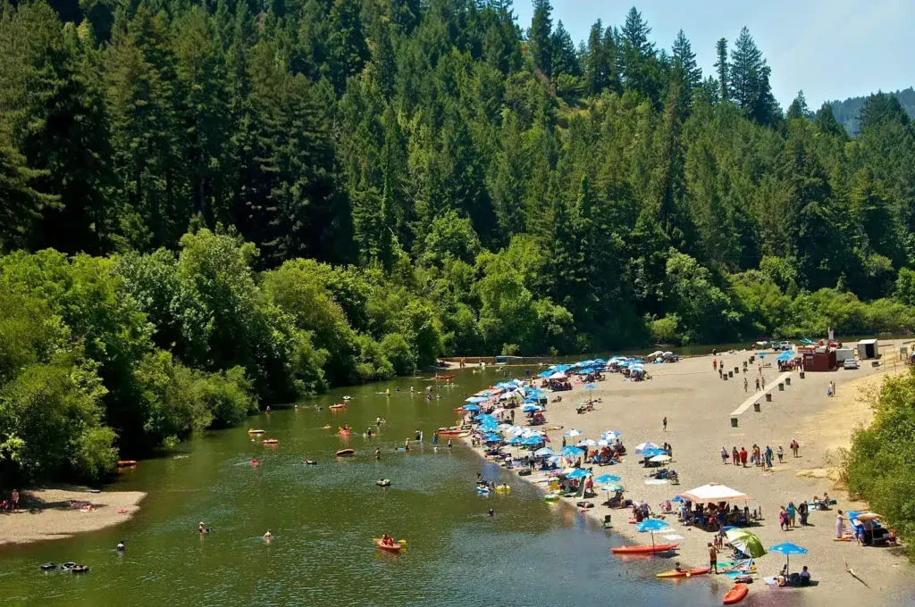 River Bed of winding Russian River