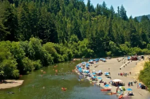 River Bed of winding Russian River